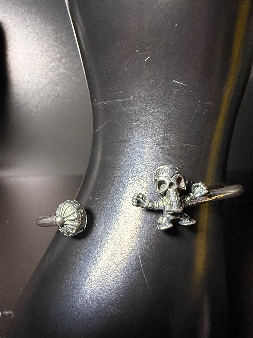 Silver Skull Cuff Bracelet - Men Accessories